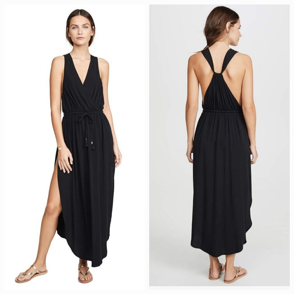 L*Space Kenzie Cover-up XS Swim Maxi Dress Slits Racerback Resort Boho Goth
